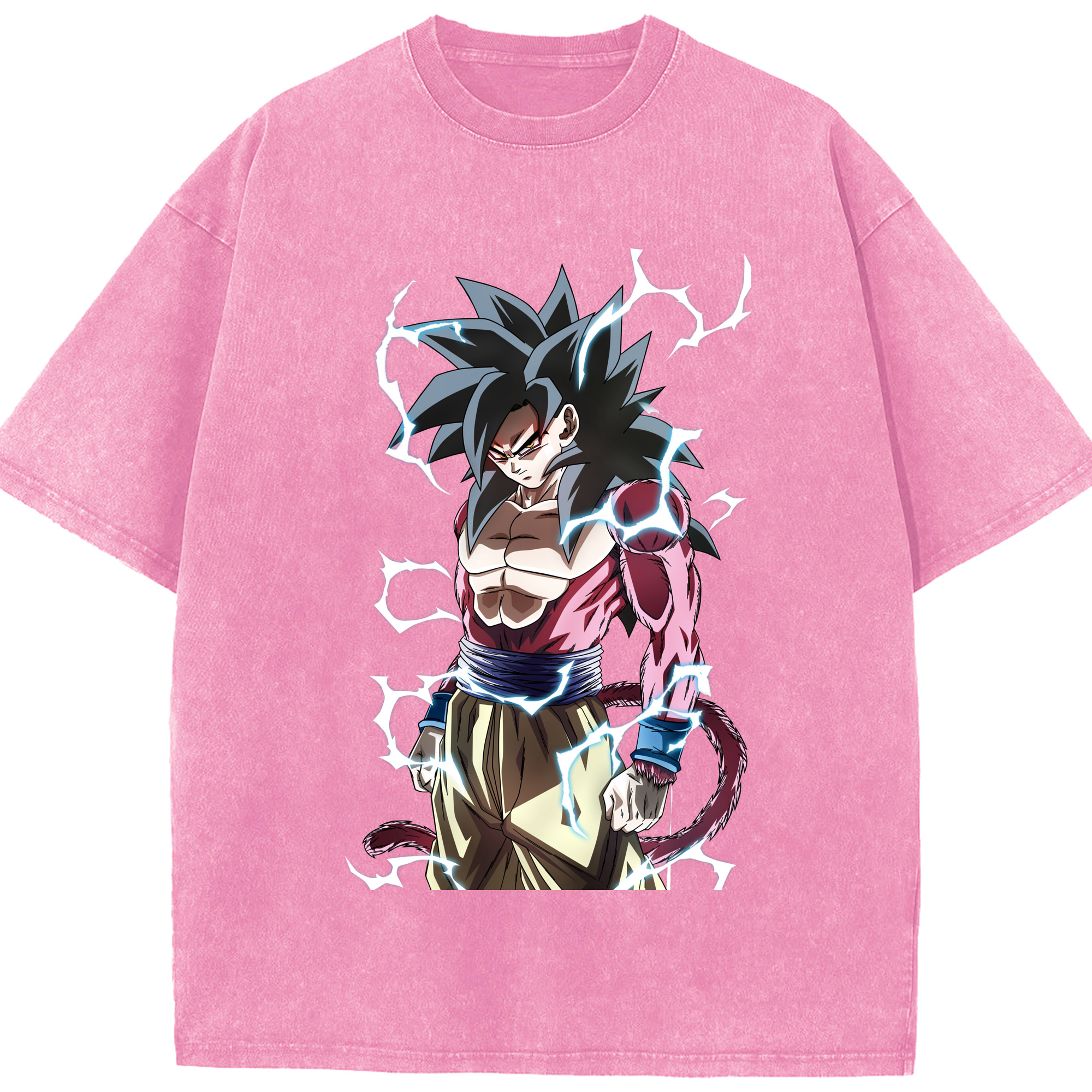 （画像用） ドラゴンボール 孫悟空（そん ごくう）Son Goku カカロット DRAGON BALL Kakarotto 綿100% ヴィンテージ風 半袖Tシャツ（フロントプリント）